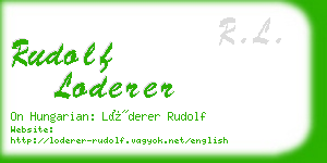 rudolf loderer business card